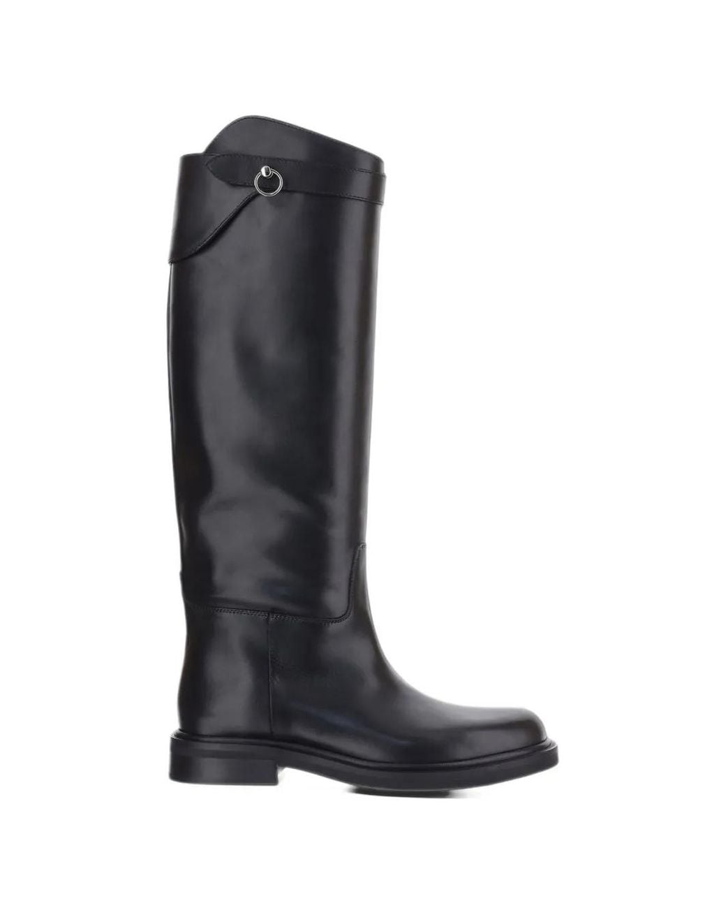 Poeve Black Knee-High Leather Boots