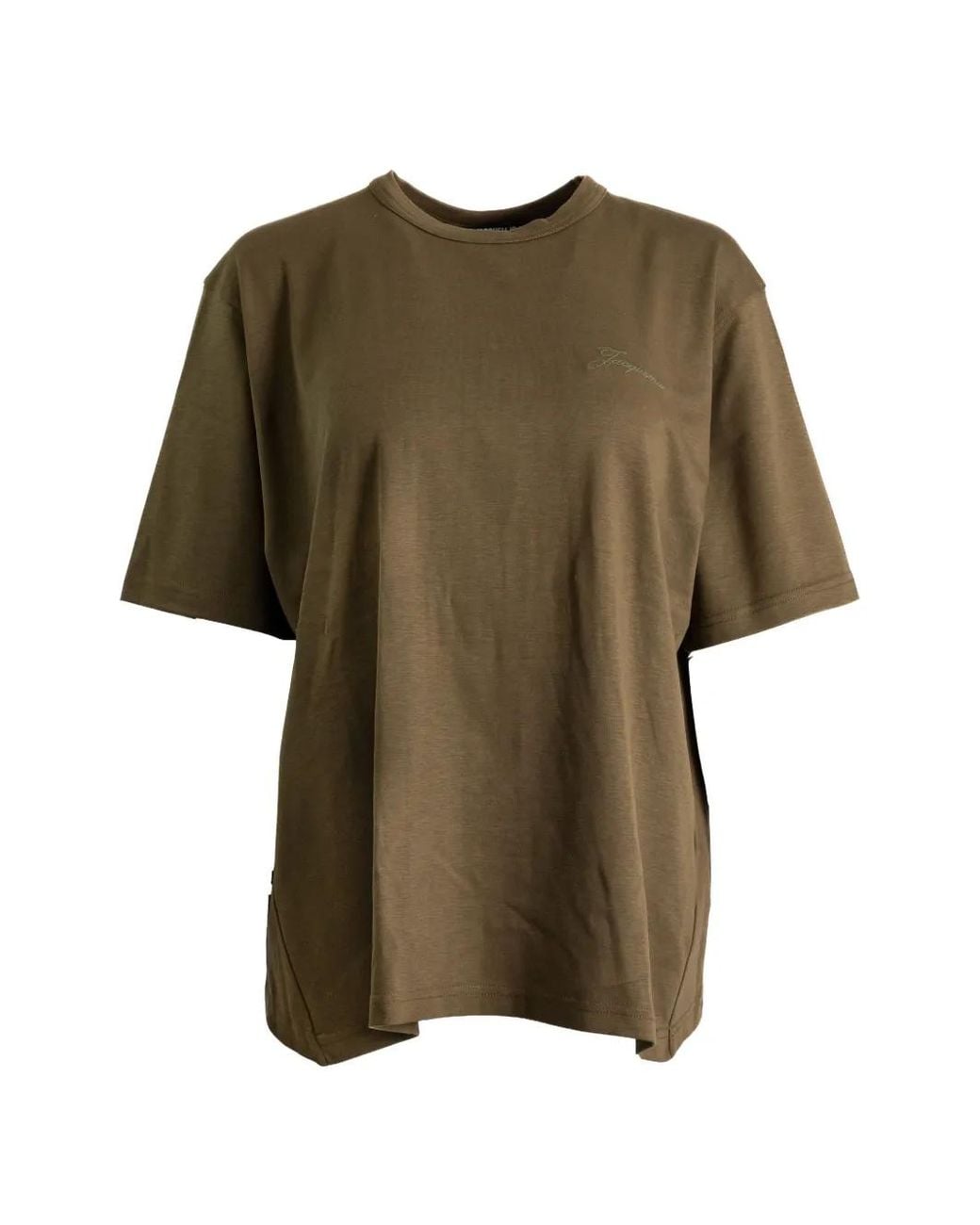Jacquemus Green Draped-Effect Short-Sleeve T-Shirt