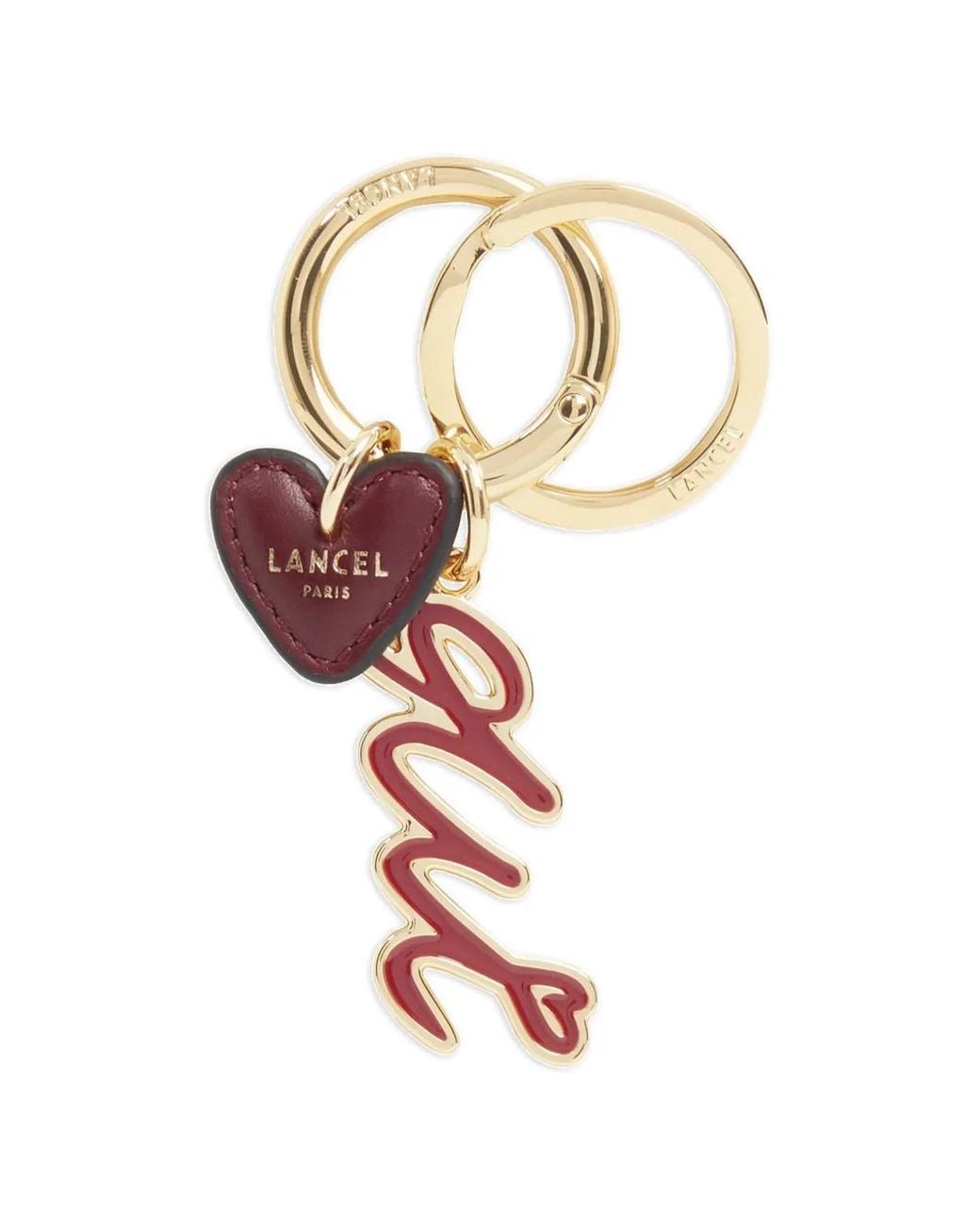 Lancel White Heart Keyring