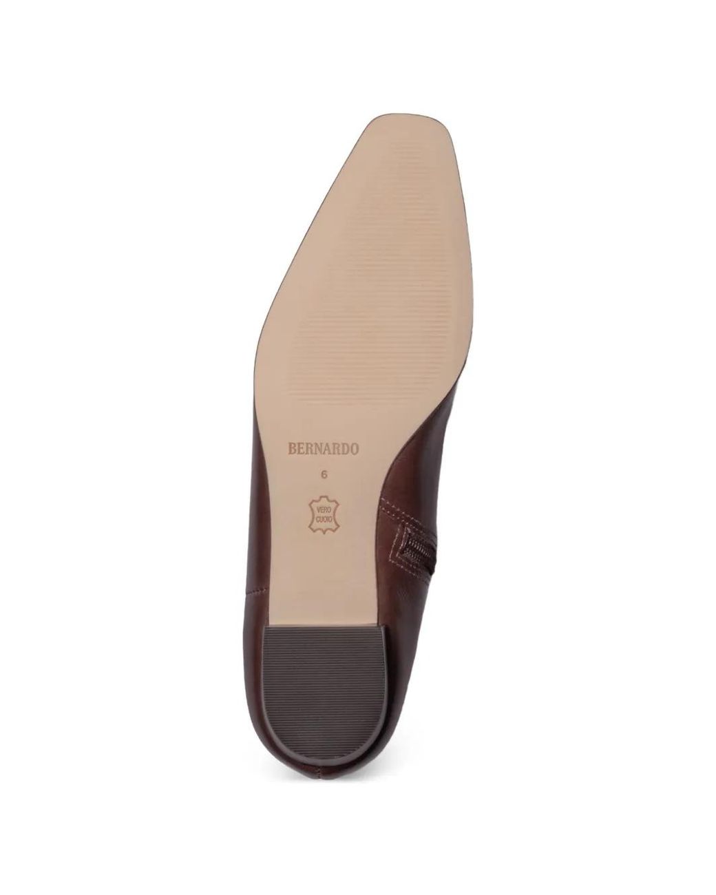 Bernardo Brown Rema Central-Seam Leather Ankle Boots