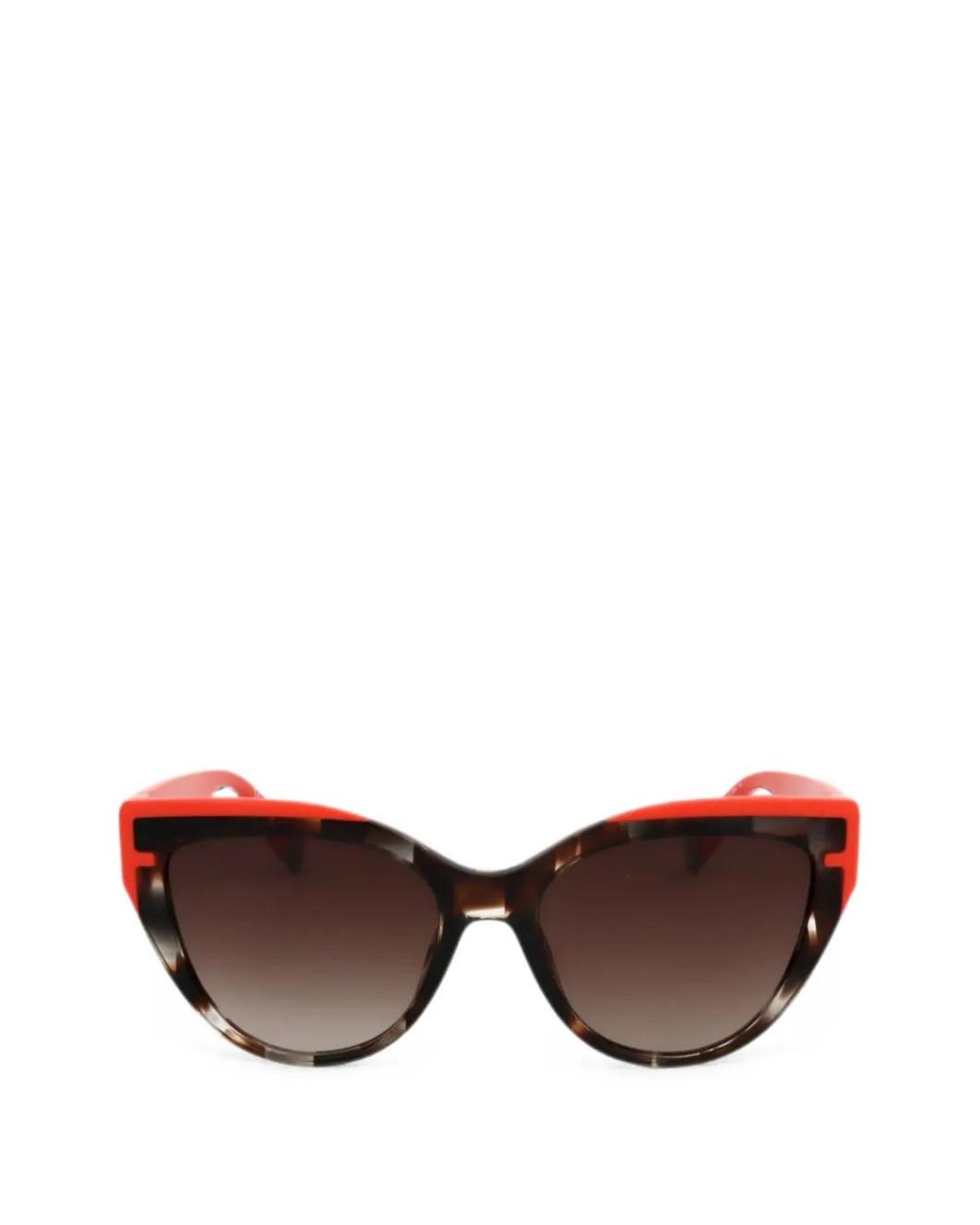 Furla Brown Cat-Eye Tortoiseshell-Effect Sunglasses