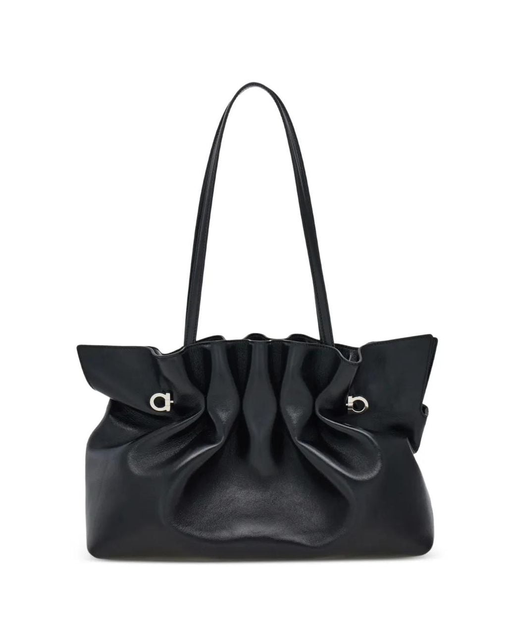 Ferragamo Soft Medium Tas in het Black