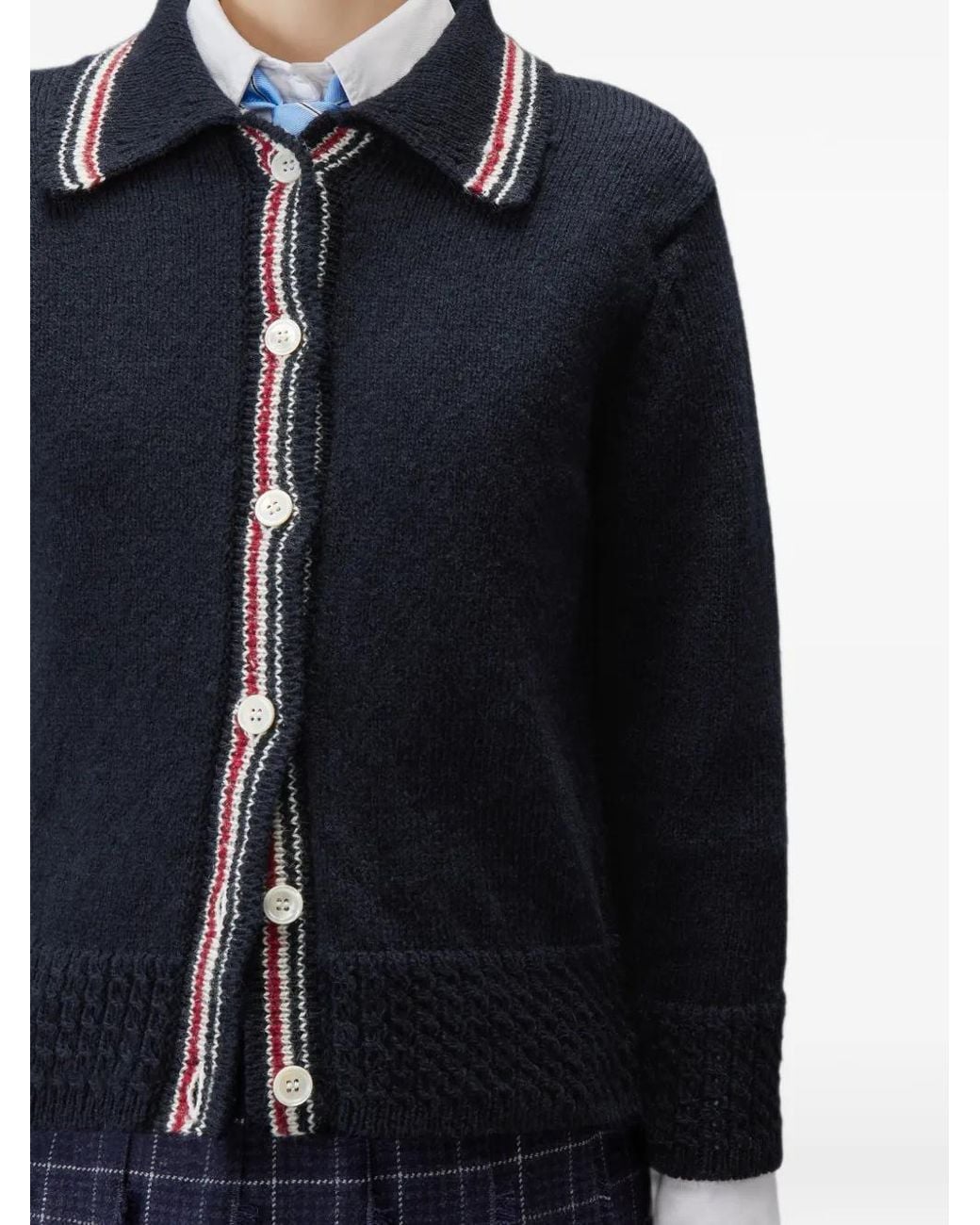 Thom Browne Blue Hector Cardigan