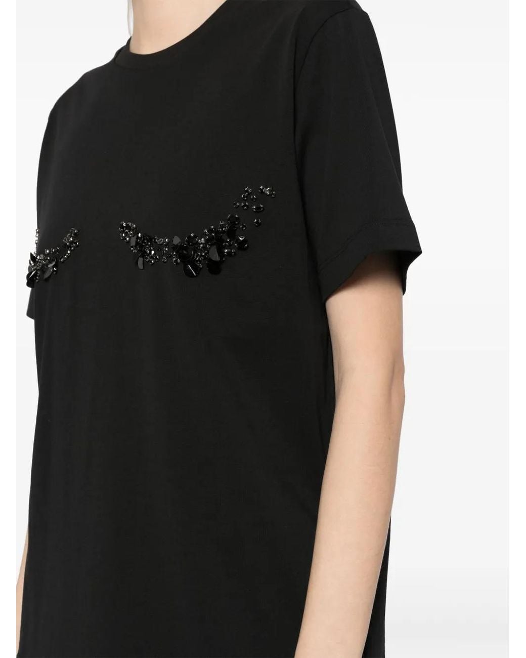 JNBY Black Crystal-Embellished T-Shirt
