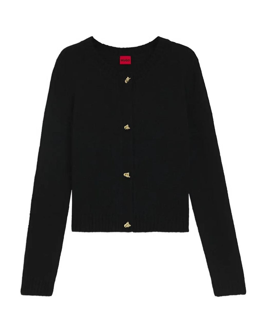HUGO Black Buttoned Cardigan