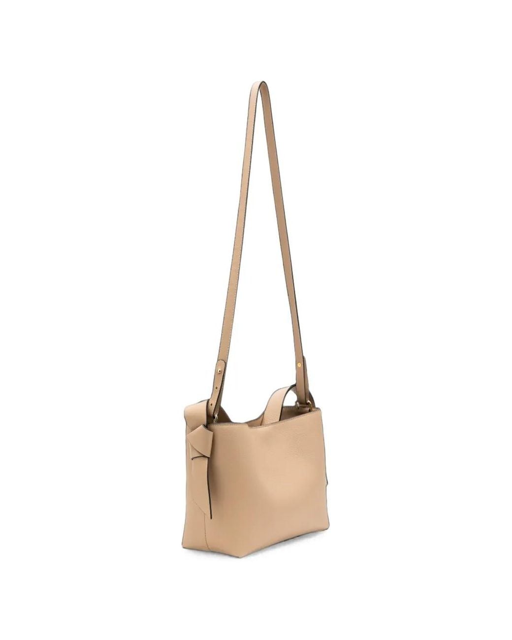 La Portegna White Paulita Knotted Leather Tote Bag