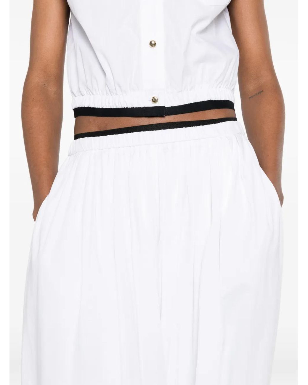 Maje White Cotton Trousers