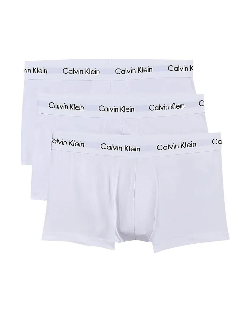 Calvin Klein White Logo-Detail Boxers (Pack Of Three) for men