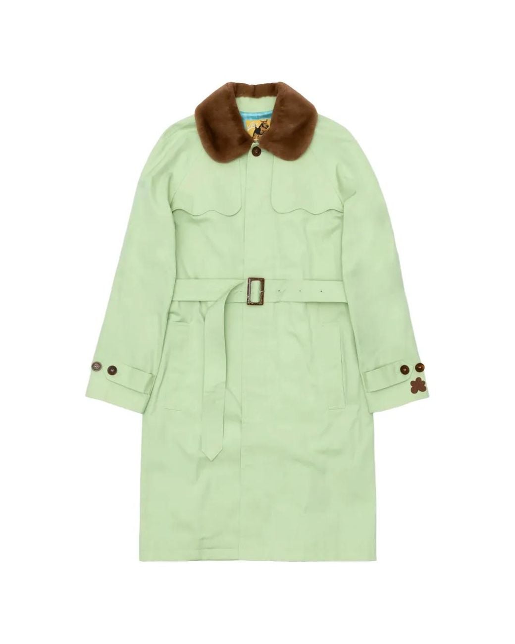 GOLF le FLEUR Green Belted Trench Coat for men