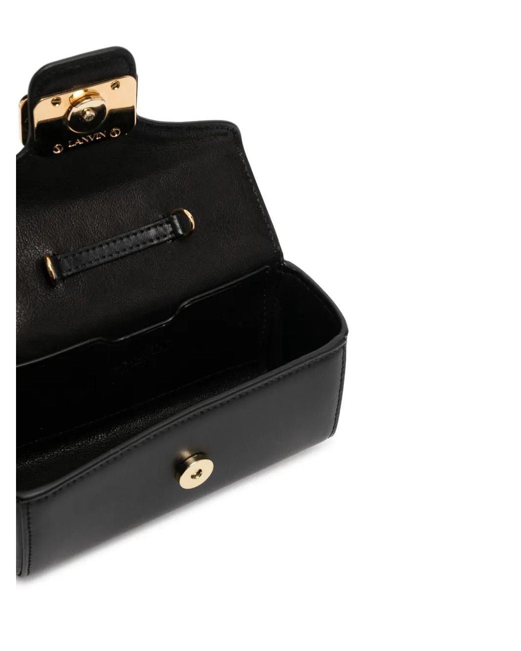 Lanvin Black Logo-Plaque Mini Bag