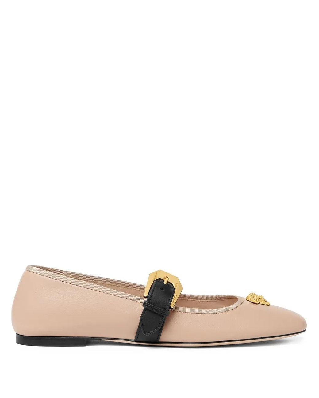 Versace Natural La Medusa Nappa Ballerinas