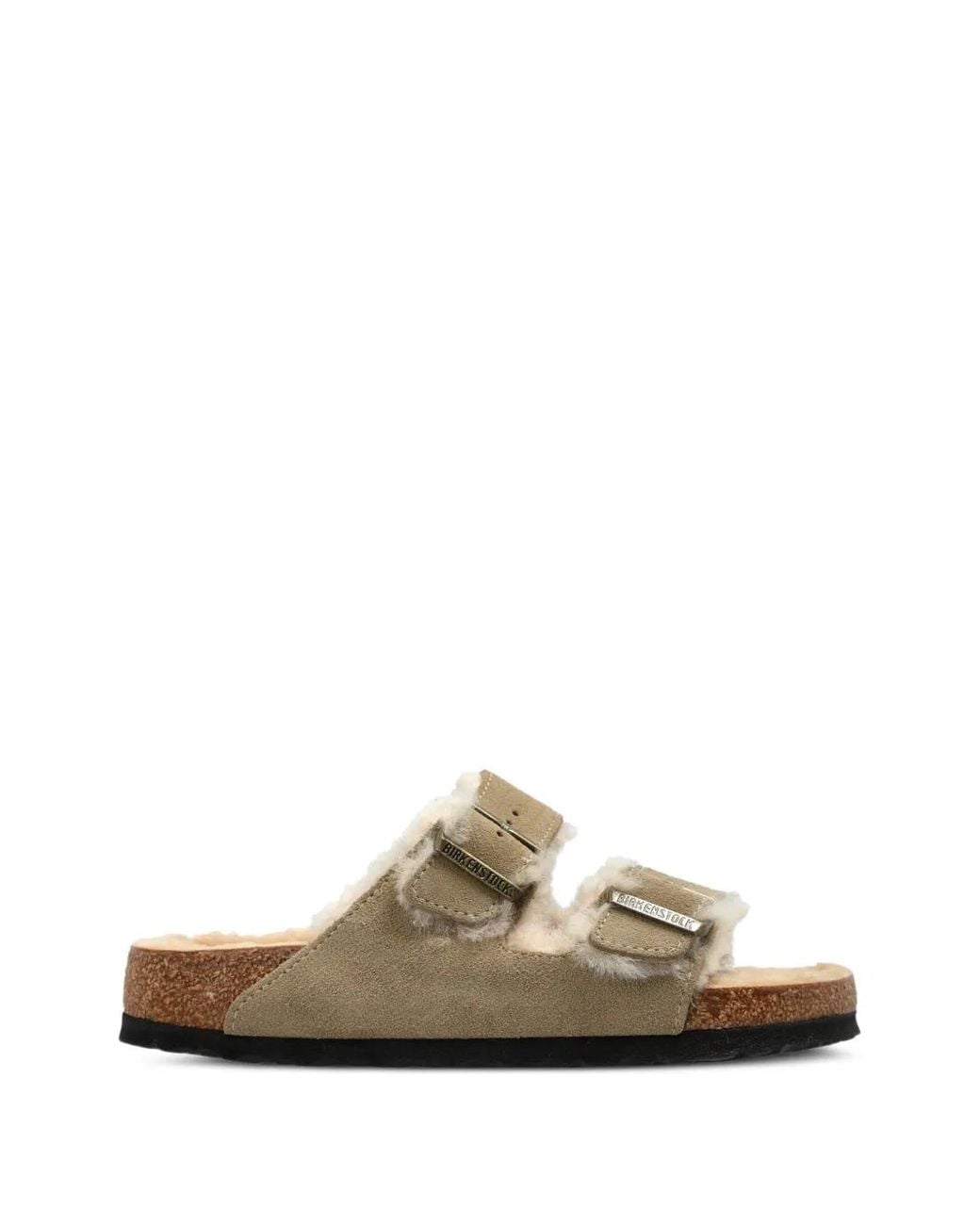 Birkenstock White Arizona Shearling Sandals