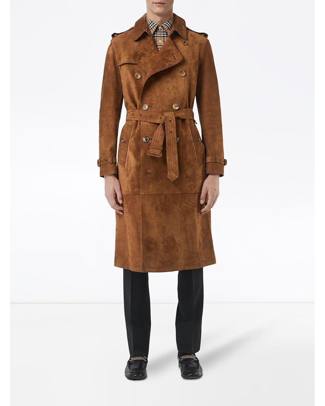 Total 86+ imagen burberry suede trench coat