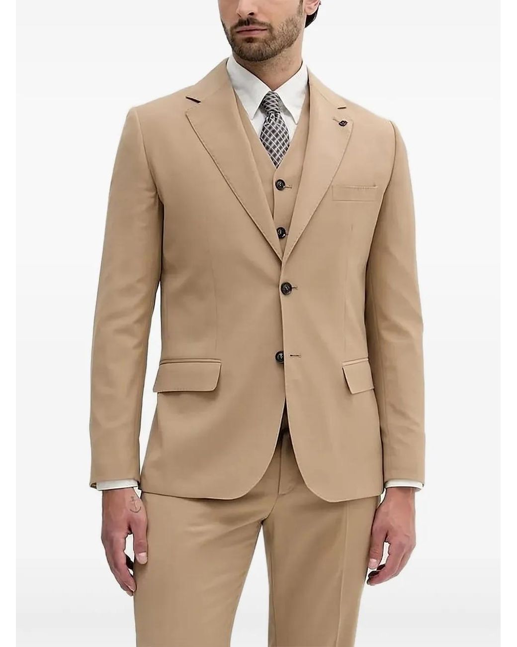 Liu Jo Natural Buttoned Suit Vest for men