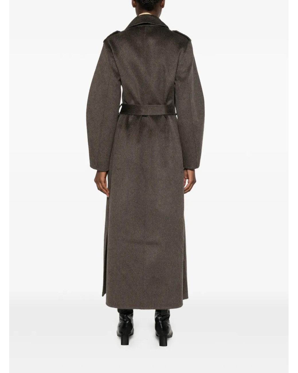 The Dynamis Studio Brown Double-Breasted Belted Coat