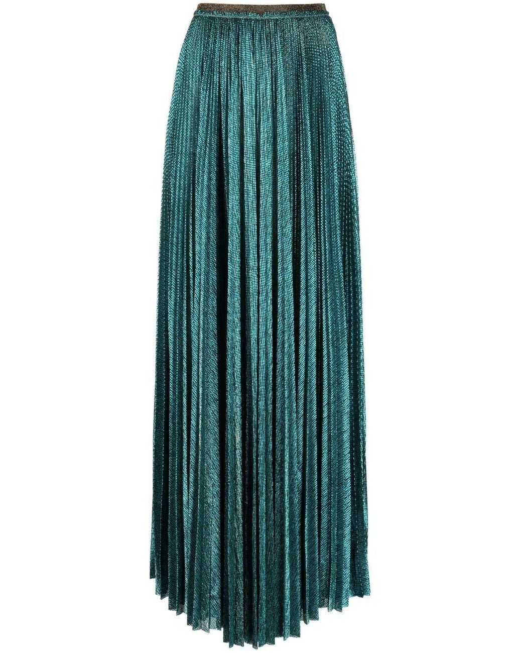 Forte Forte Pleated Maxi Skirt in Green | Lyst UK