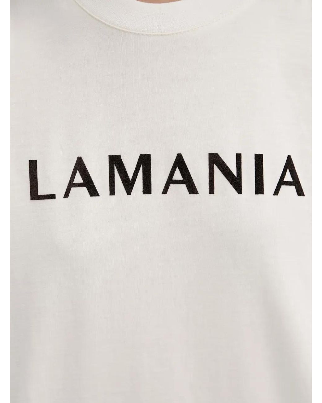 La Mania White Chuck Logo-Print T-Shirt