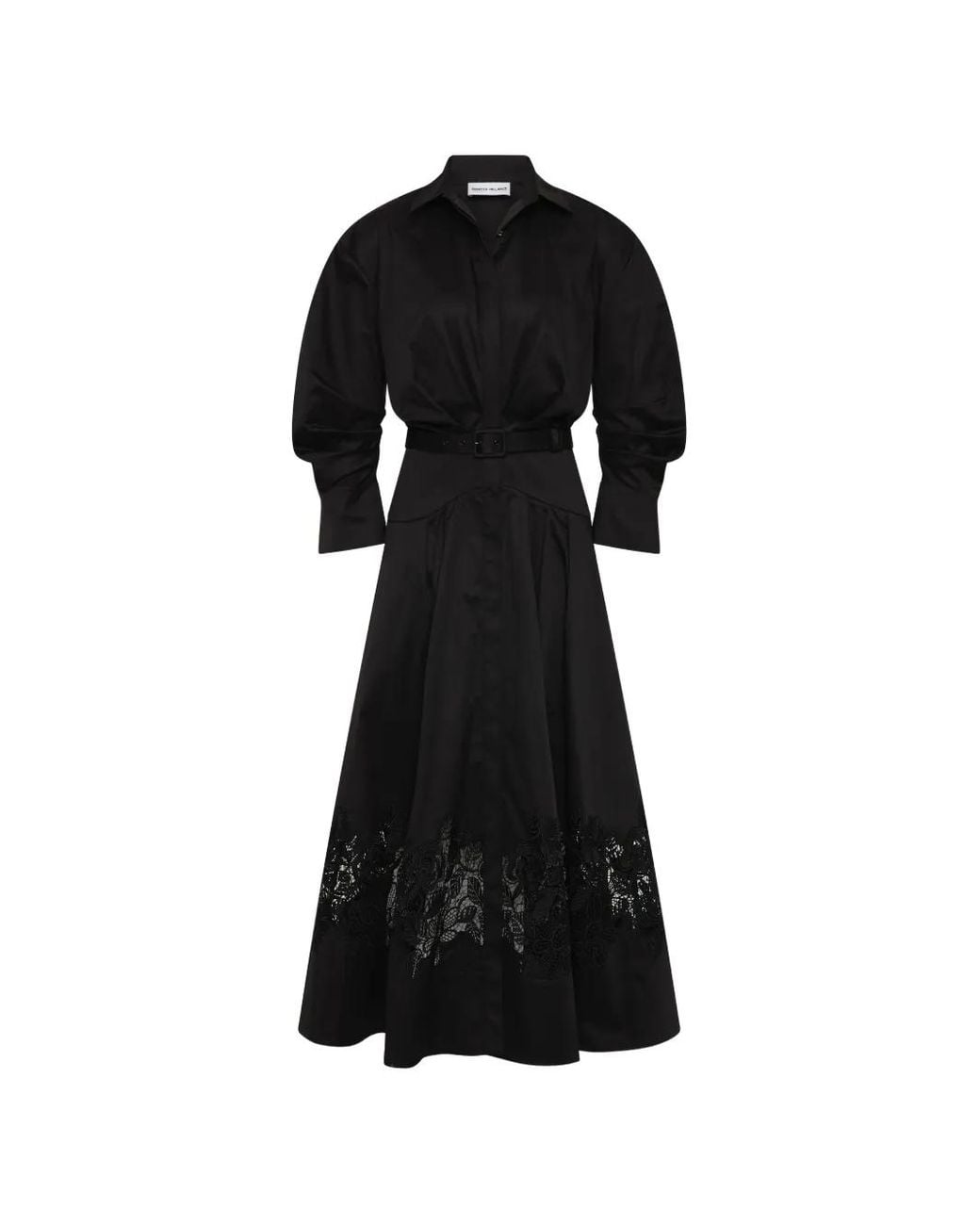 Rebecca Vallance Black Claribelle Long Sleeve Midi Dress
