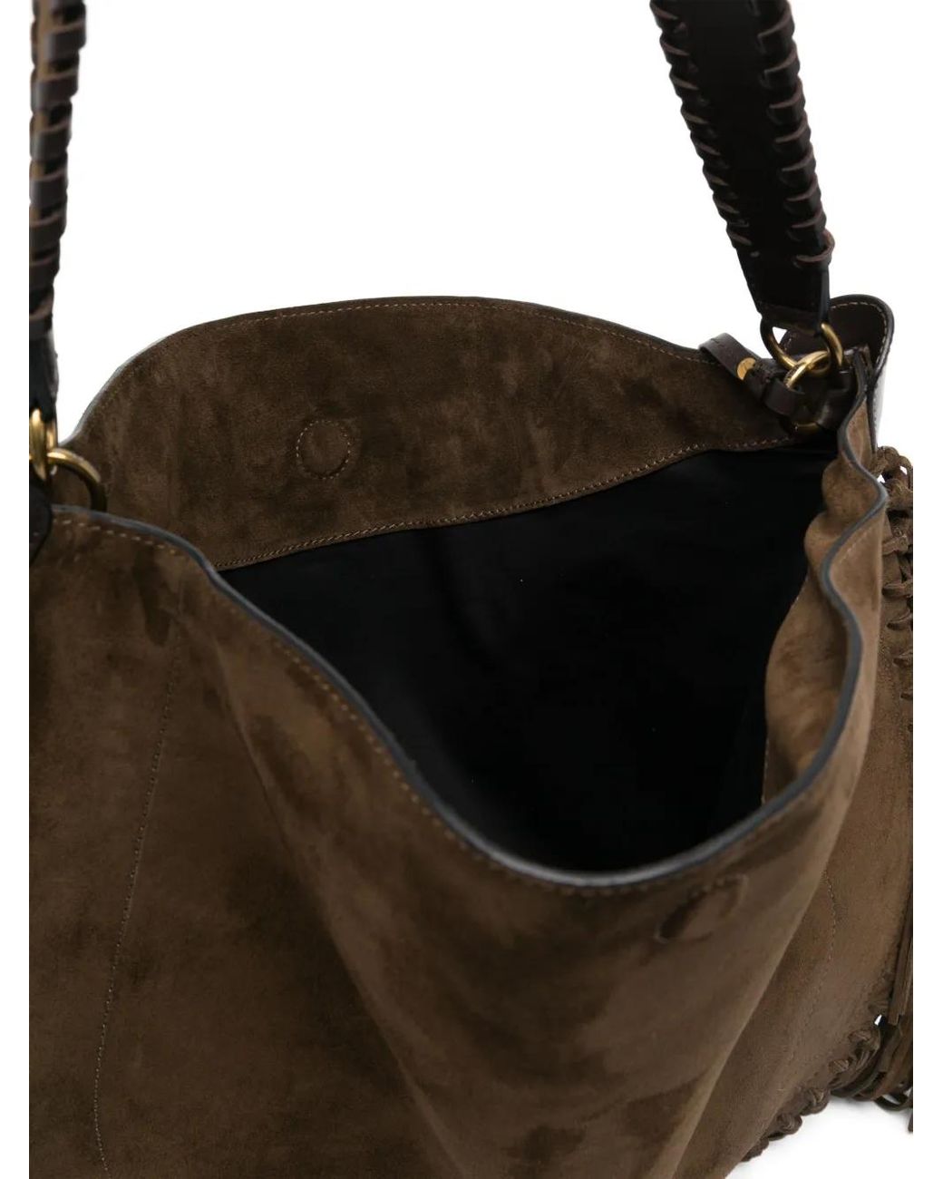 Isabel Marant Black 'Oskan Hobo Soft' Suede Shoulder Bag