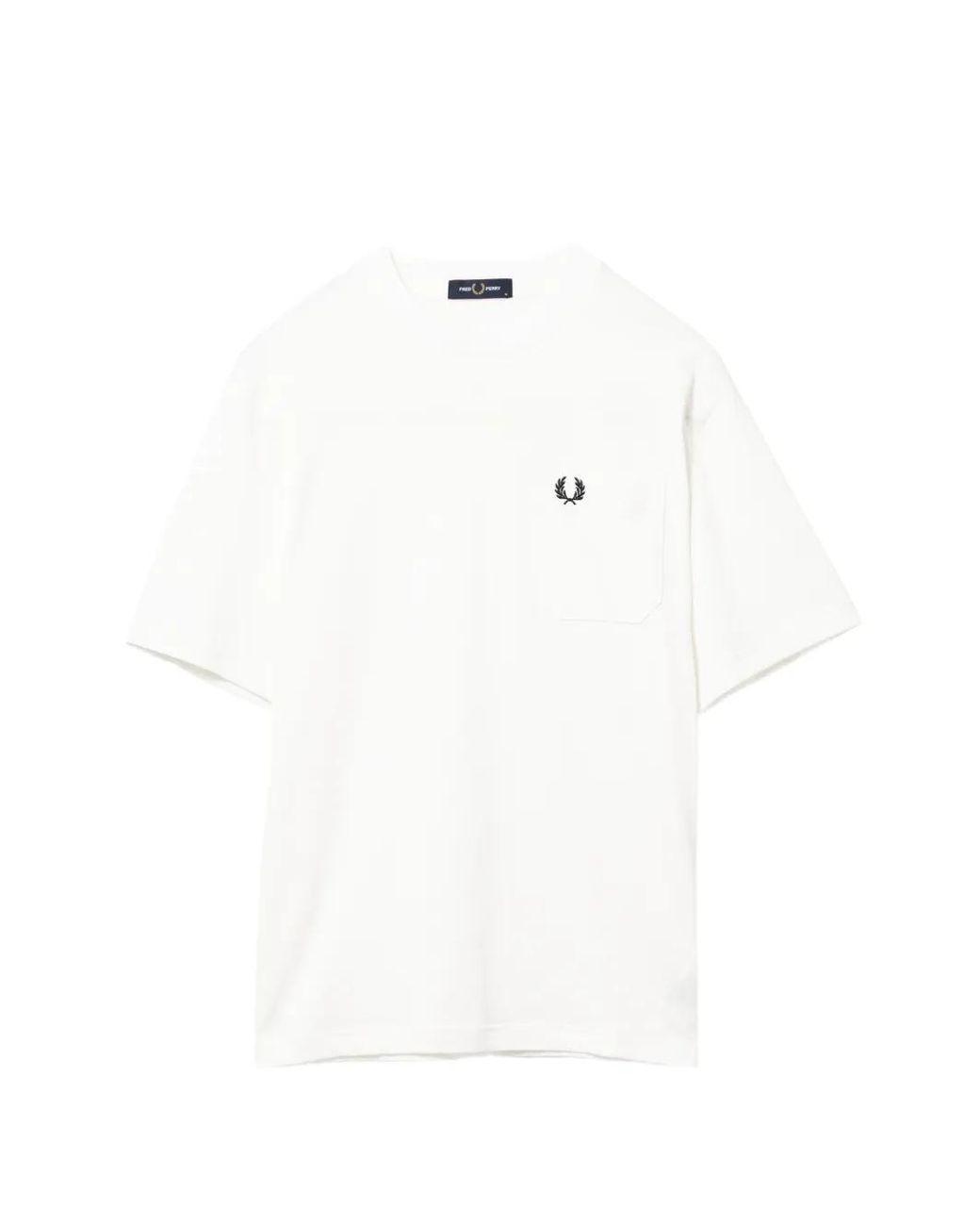 Fred Perry White Logo-Embroidered T-Shirt for men