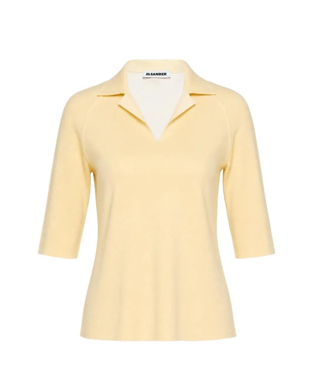 Jil Sander Natural Raglan-Sleeve Polo Shirt