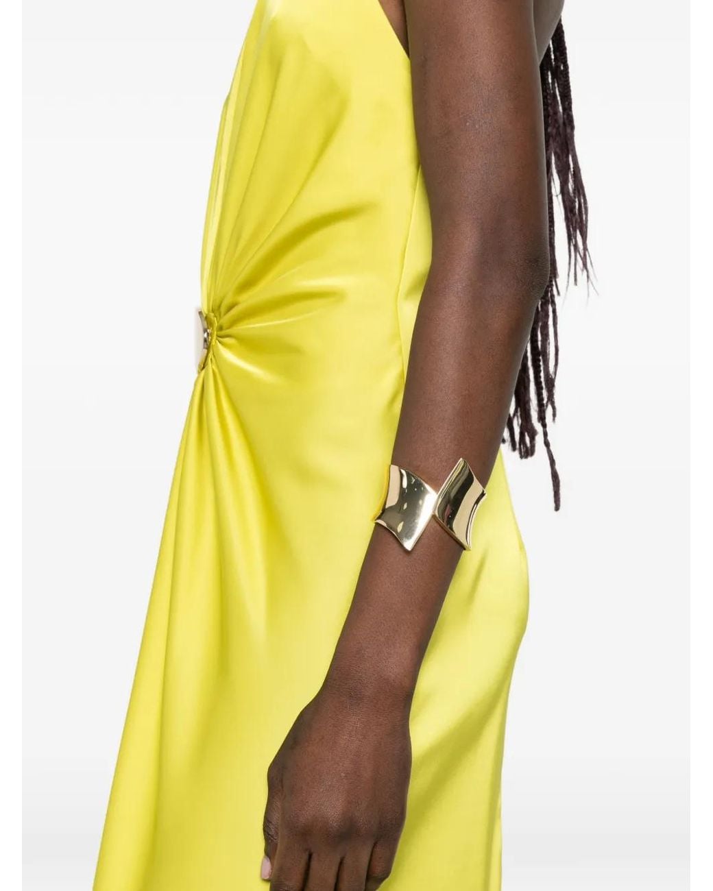 SIMONA CORSELLINI Metallic Halter-Neck Maxi Dress