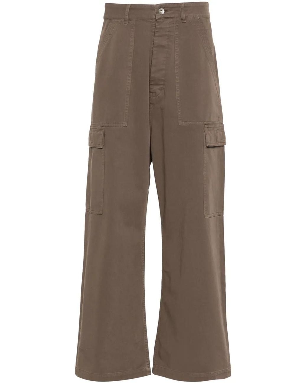 Rick Owens Brown Organic Cotton Cargo Pants for men