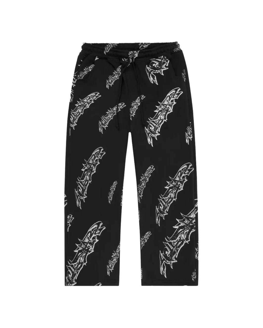 HELLSTAR Black Graffiti-Print Track Pants for men