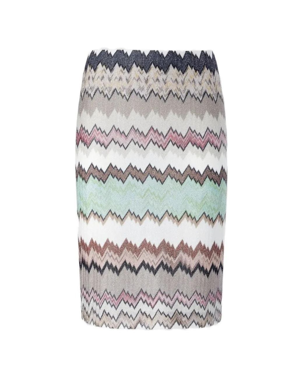 Missoni Gray Lamé Midi Skirt With Slit