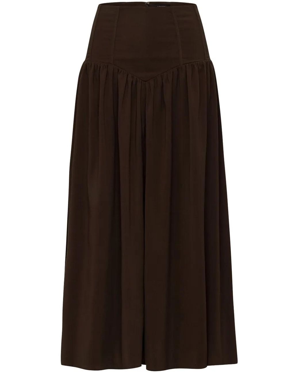 Azeeza Brown Noora Midi Skirt