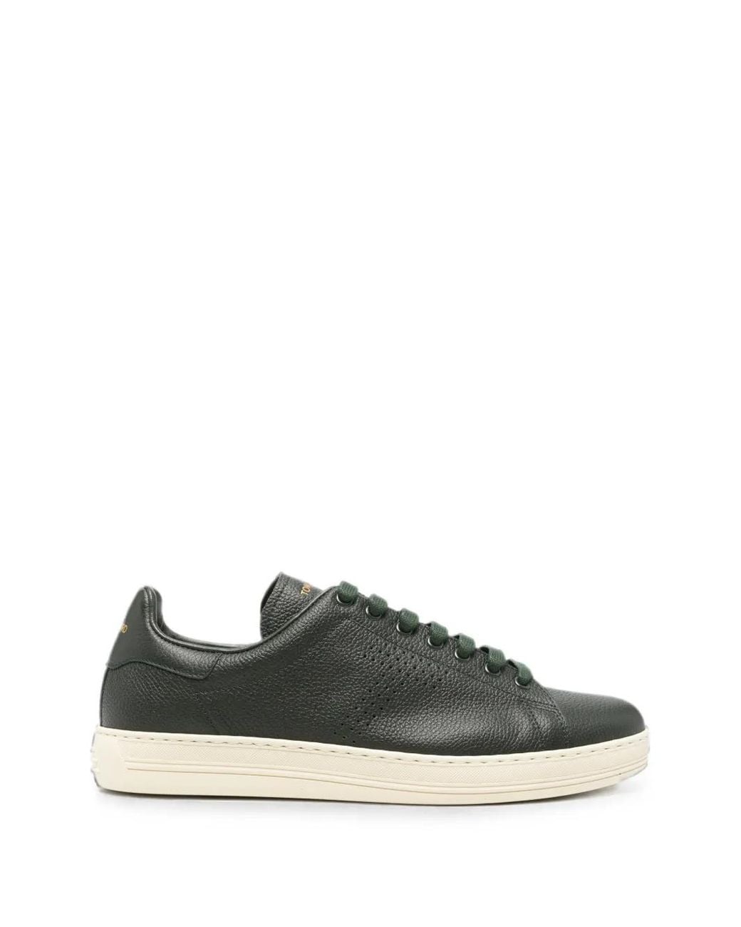 Tom Ford Grain Leather Warwick Sneaker in Green für Herren