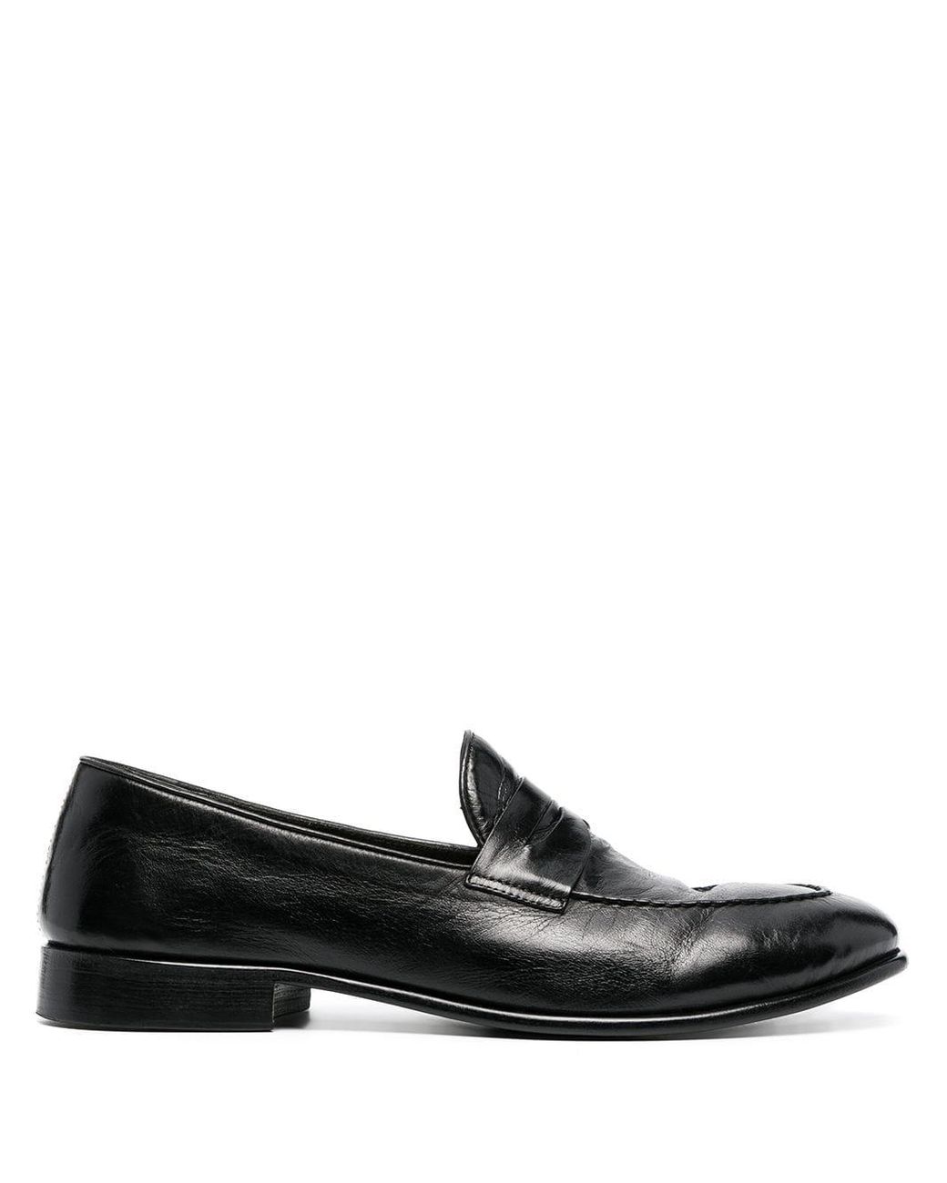 Alberto Fasciani Penny-slot Leather Loafers in Black for Men - Lyst