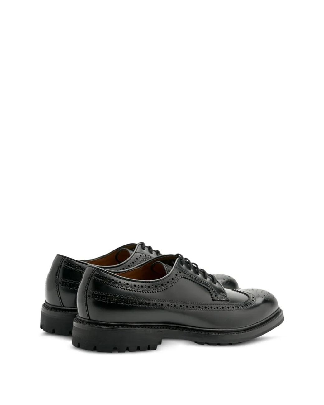 Lottusse Black Walton Brogue Derby Shoes for men