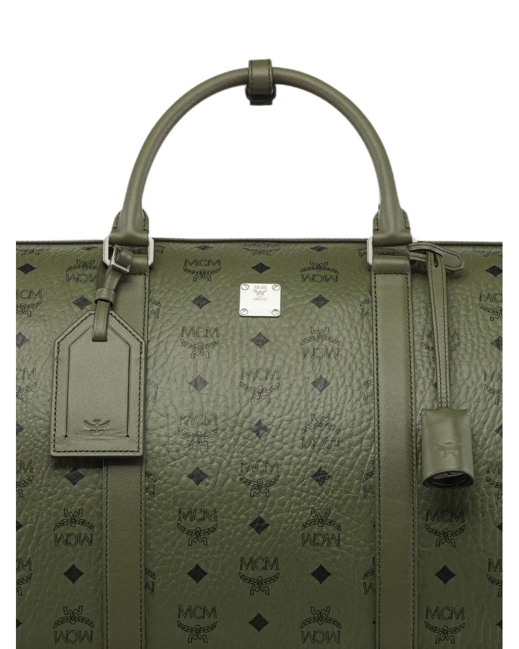 MCM Green X-Large Visetos Ottomar Weekender Bag