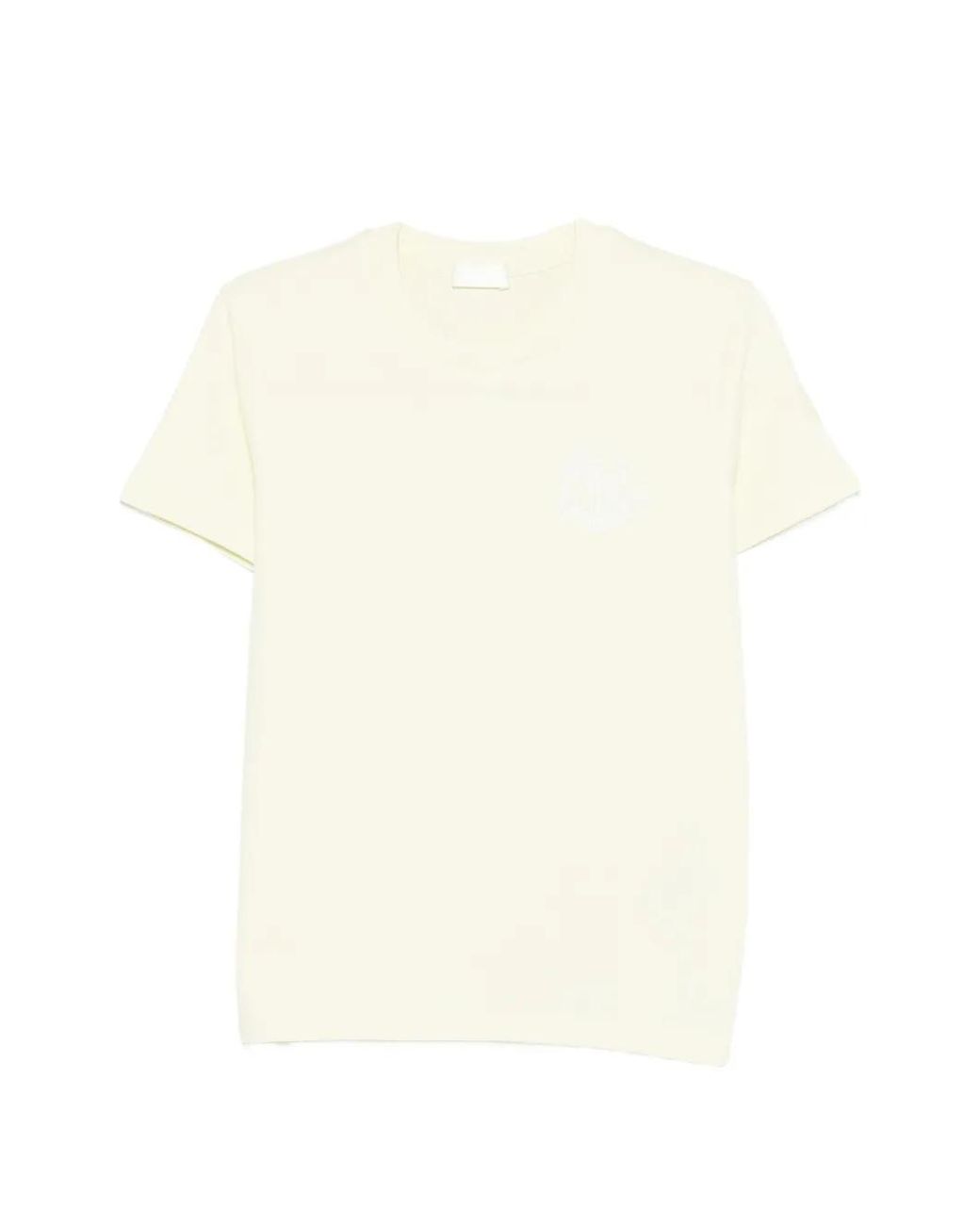 Moncler White T-Shirt À Logo Imprimé
