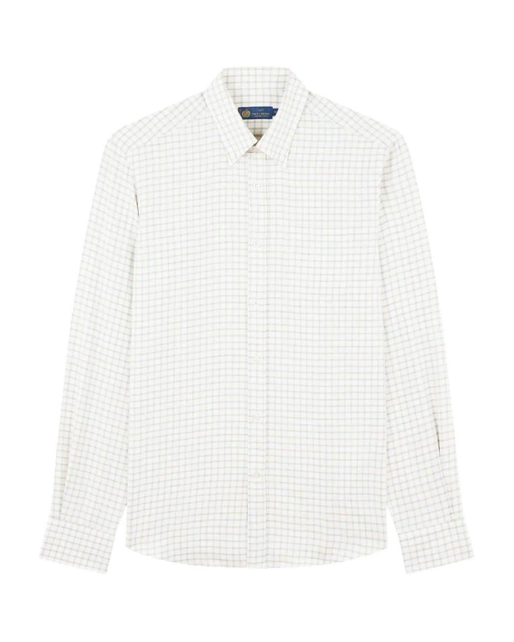 Paul & Shark White Checked Shirt for men
