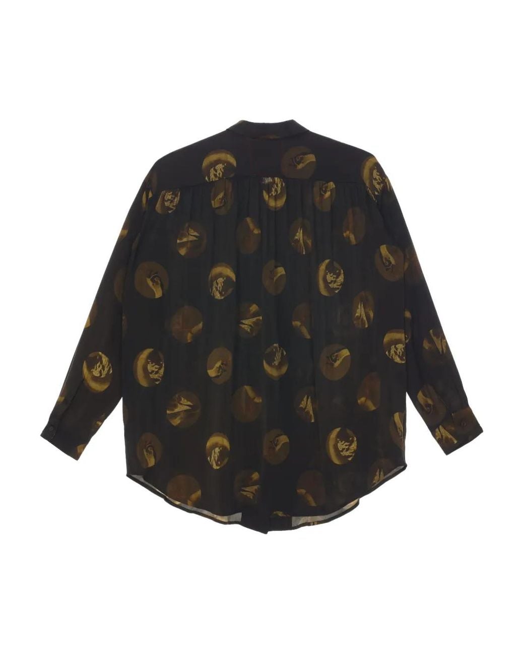 Camisa Con Estampado Circular Uma Wang de color Black