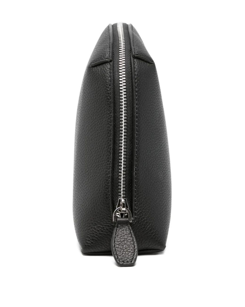 Totême Black Medium Grained-Leather Day Pouch