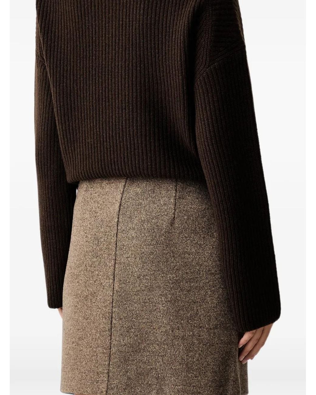 Marc O' Polo Black Mélange-Effect Mini Skirt