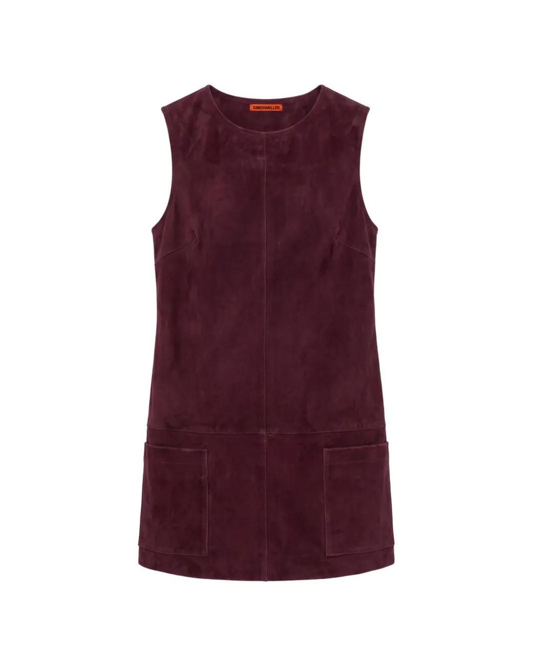 Simon Miller Purple Delphine Pocket-Detail Mini Dress