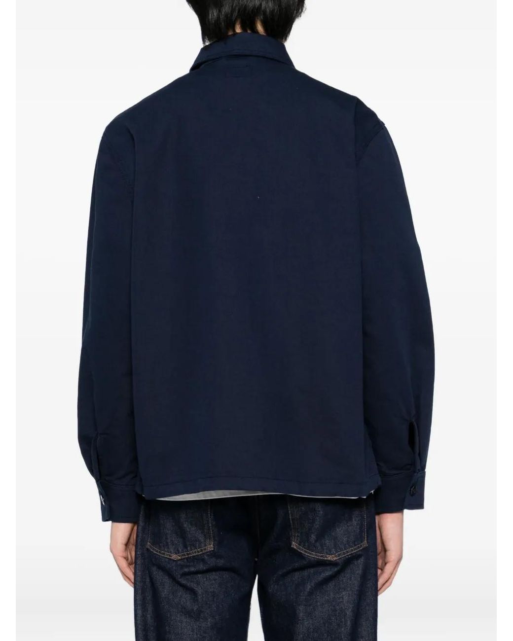 Stan Ray Blue Logo-Patch Jacket for men