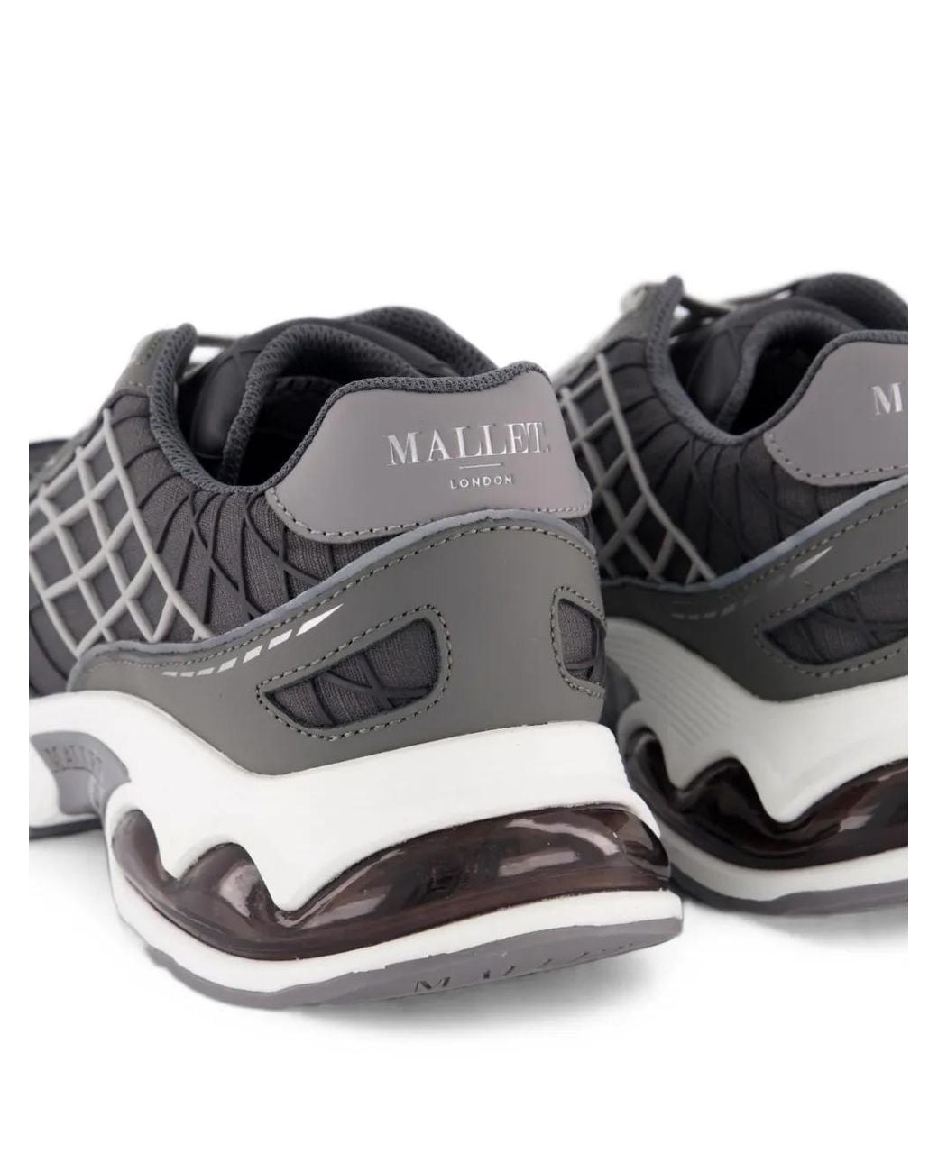 Mallet White Neptune Mesh-Panels Low-Top Sneakers for men
