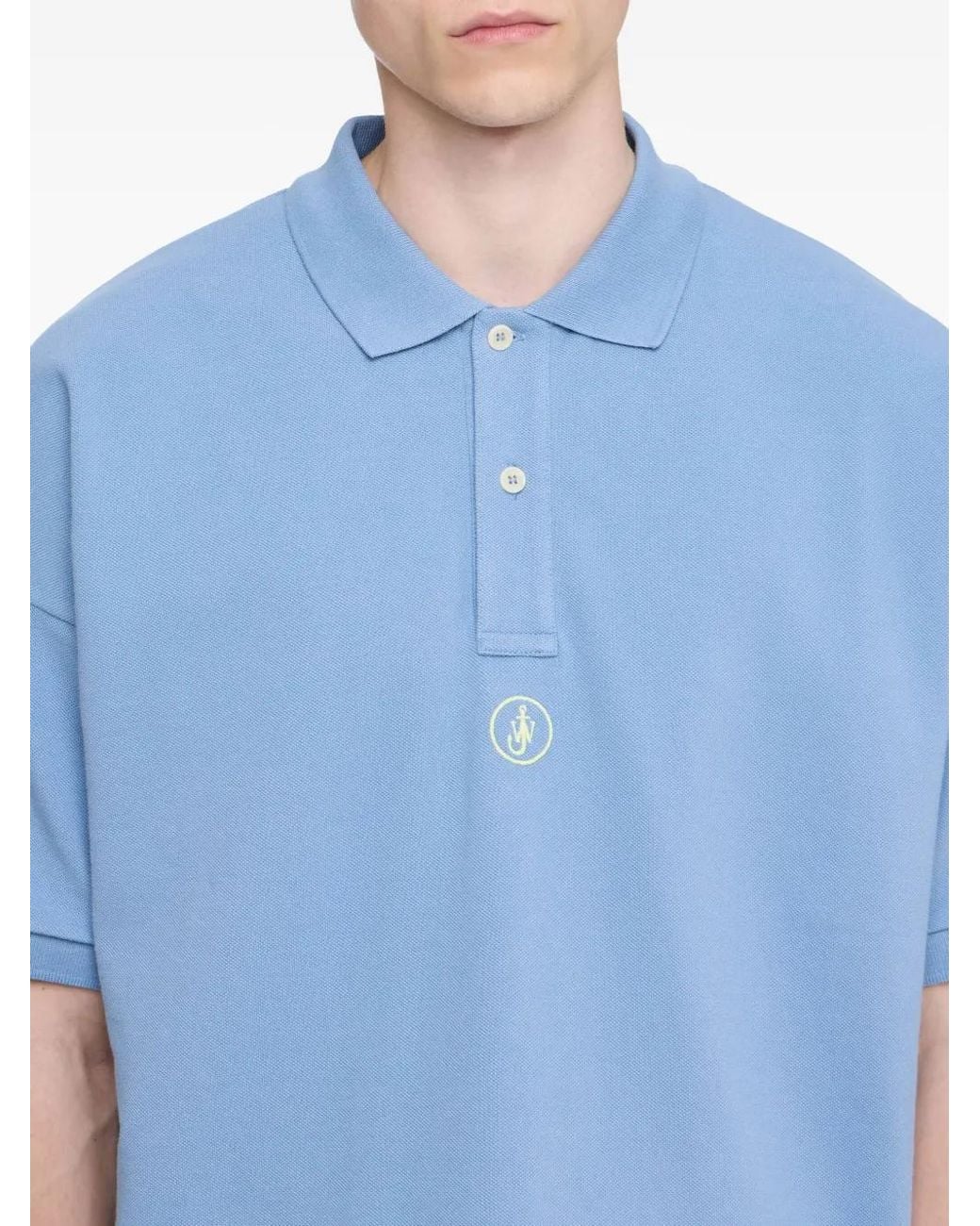 J.W. Anderson Blue Jw Anderson Short-Sleeve Polo Shirt With Logo for men