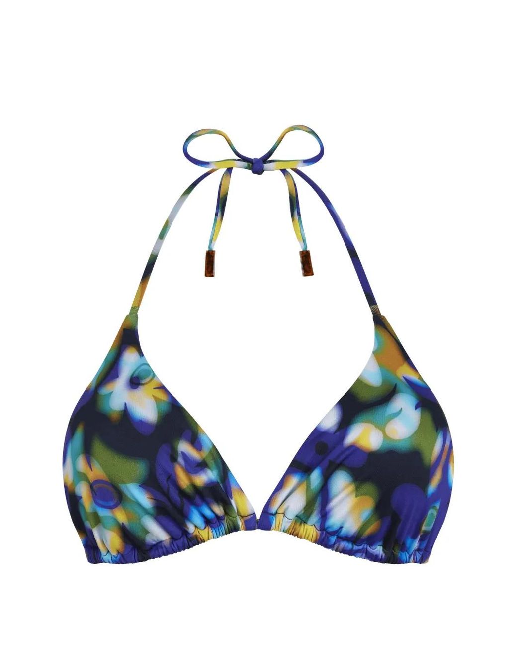 Vilebrequin Blue Floral-Print Triangle Bikini Top