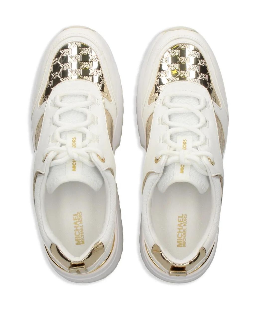 MICHAEL Michael Kors White Rumi Sneakers Mit Monogrammmuster