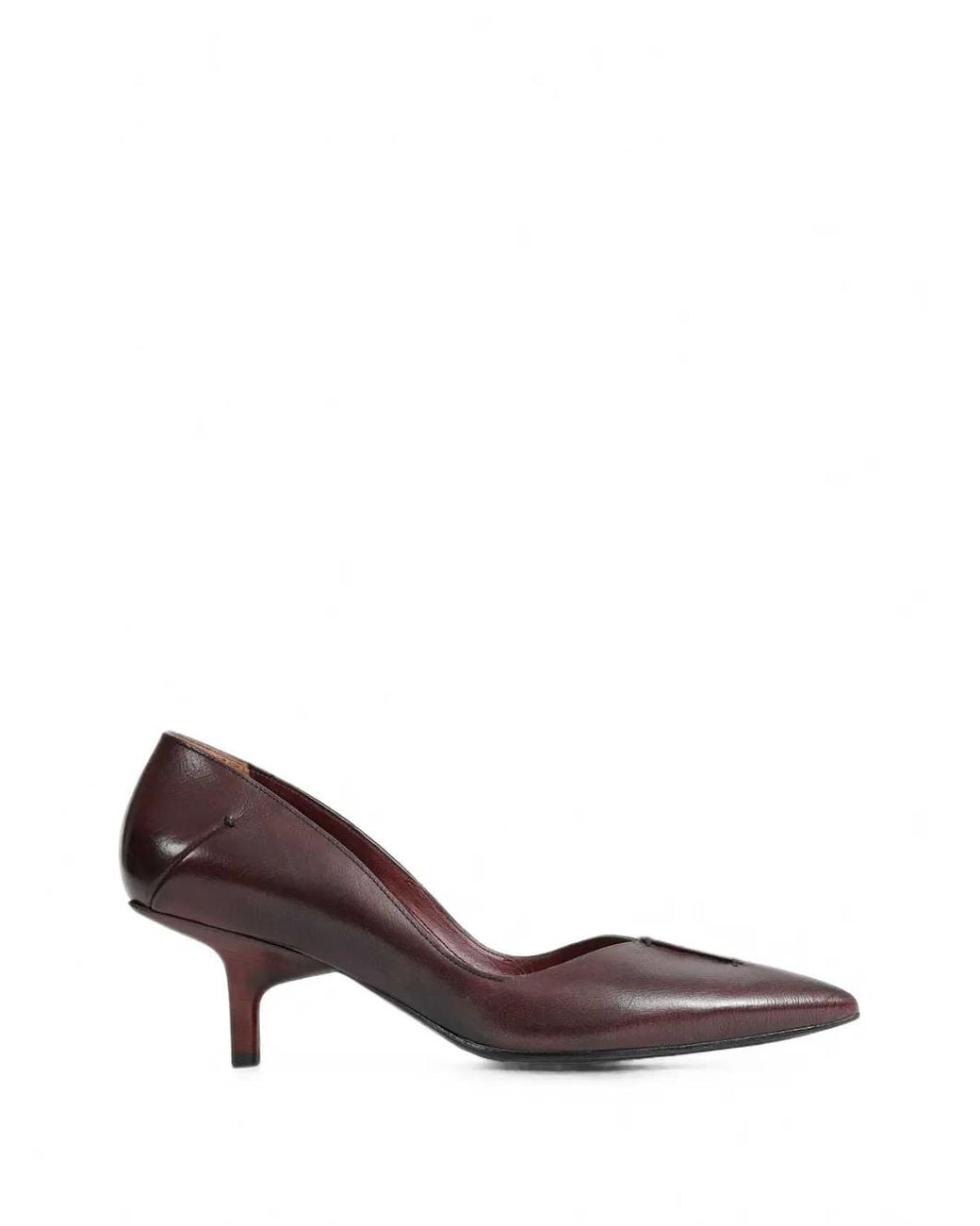 CAPASA MILANO Brown Pointed-Toe Leather Pumps