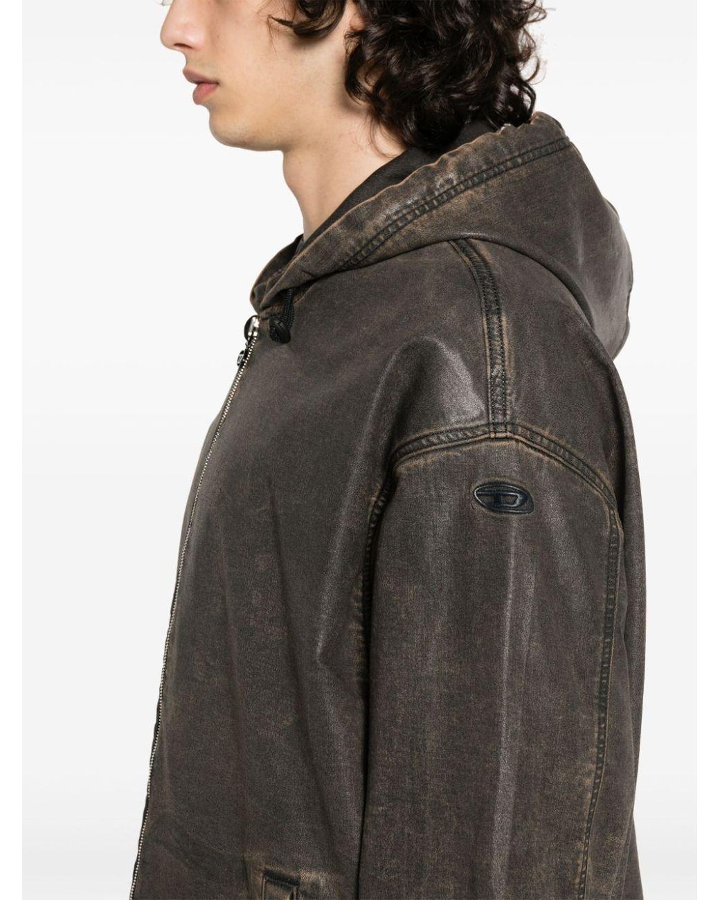 メンズ DIESEL D-wynny-s Track フーデッドジャケット ブラック | Lyst