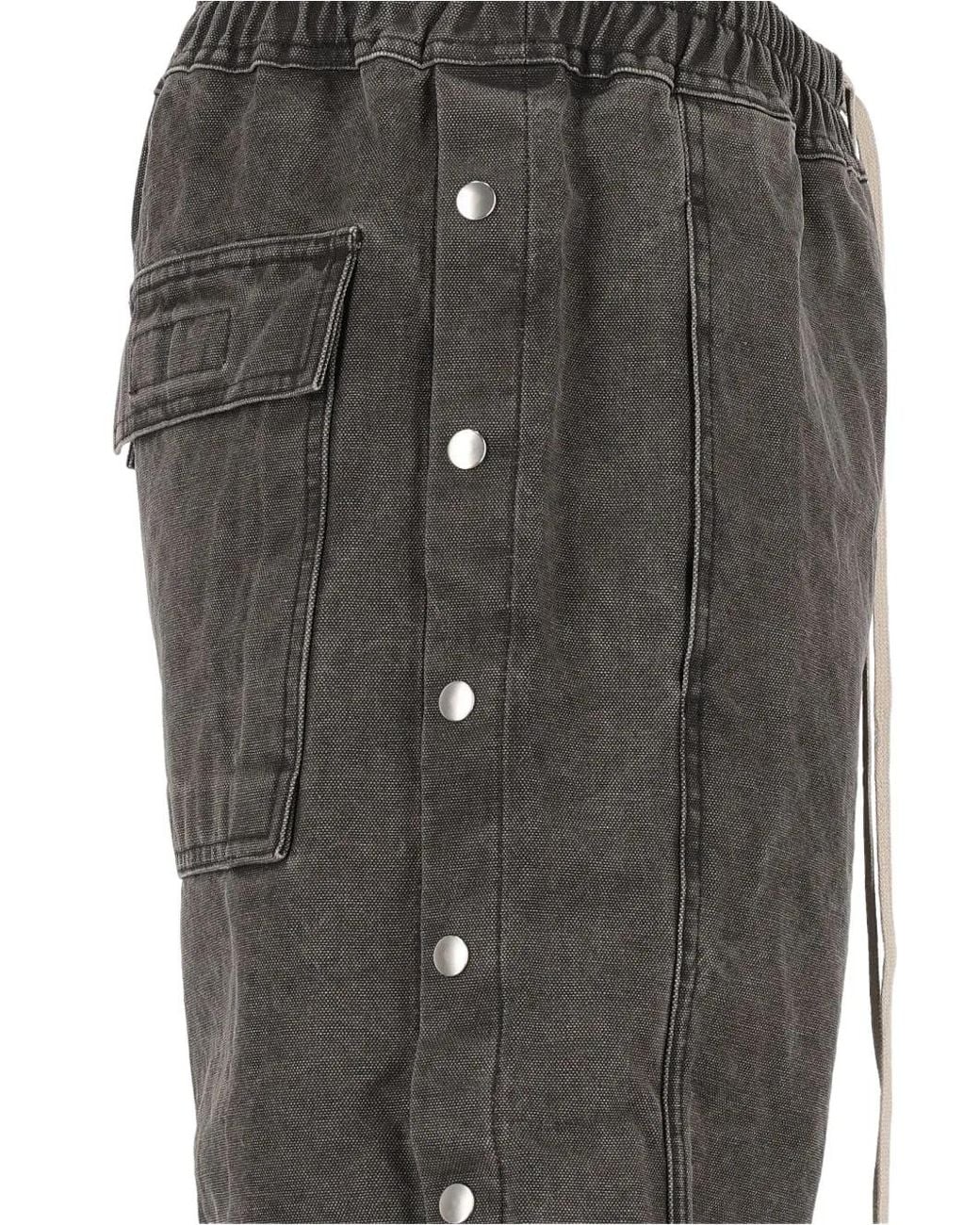 Rick Owens Gray Pusher Shorts for men