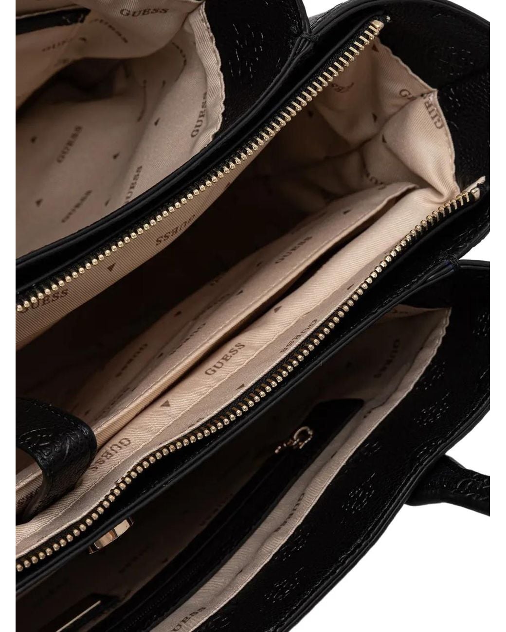 Guess Black Logo-Embossed Tote Bag