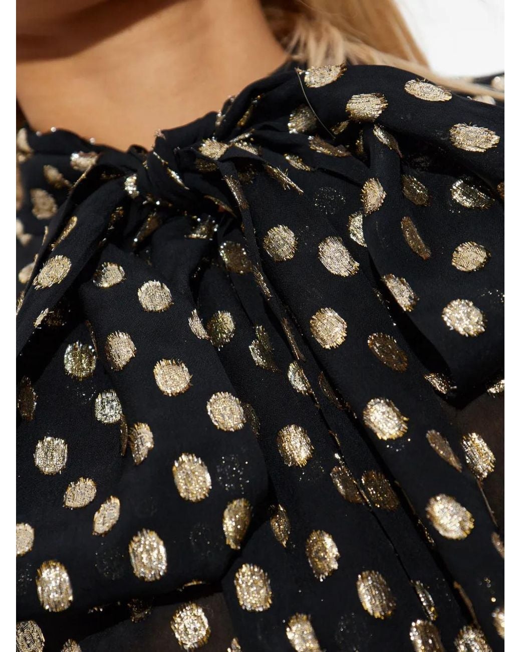 DSquared² Gestrikte Blouse Met Stippen in het Black